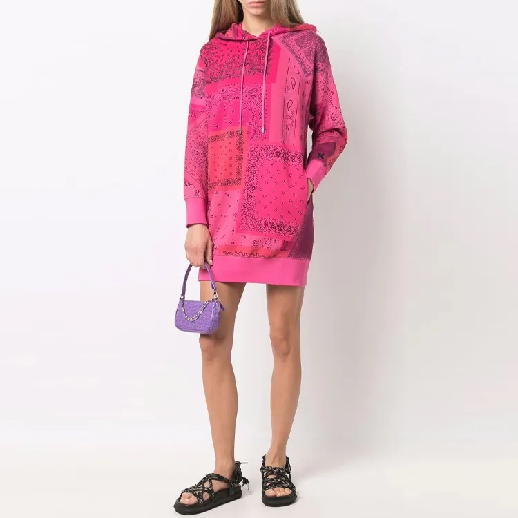 KENZO Bandana Print Hoodie Dress-1