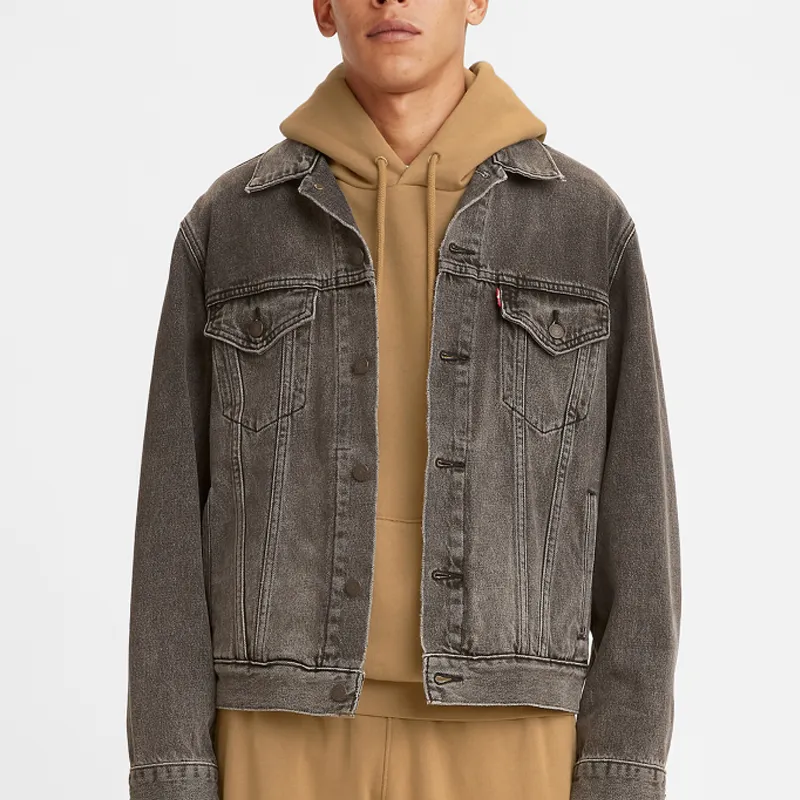 Levis Denim Jackets Men Gray-2