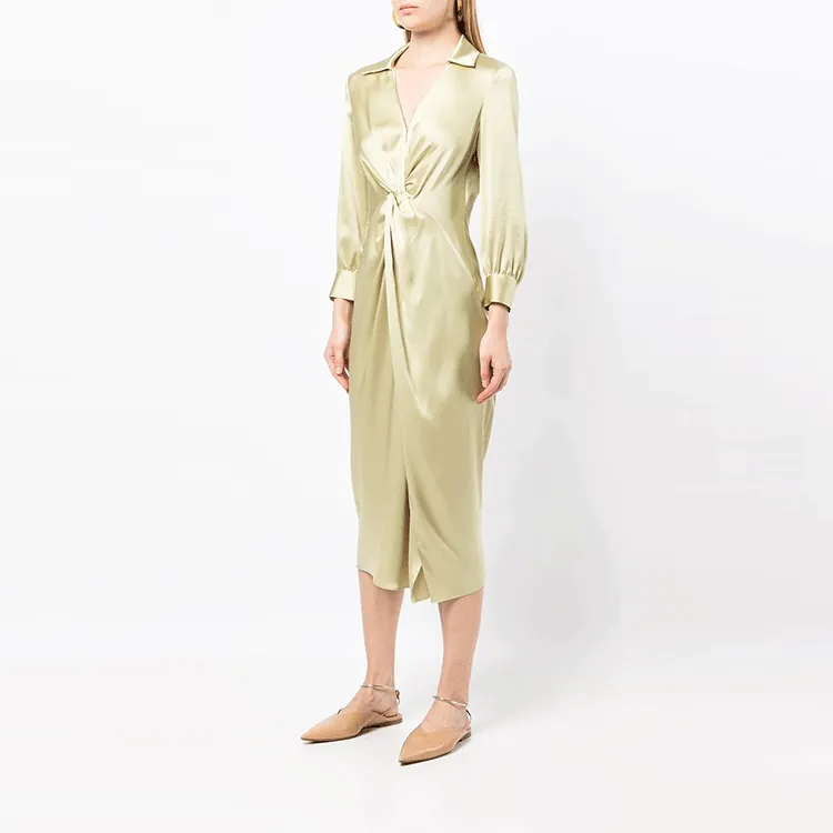 THEORY Long-Sleeved Dresses Women's Yellow-3