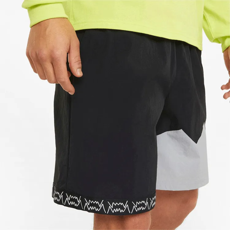 PUMA Casual Shorts Men Black Gray Color-5