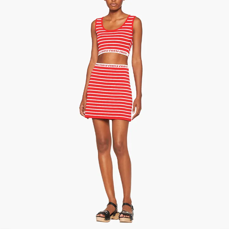 MIU MIU SS22 Casual Short Skirts Women's Red-1