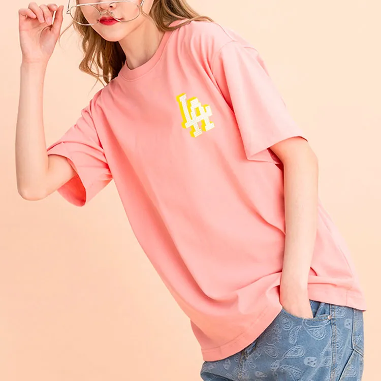 MLB Los Angeles Dodgers T Shirts Unisex Pink-4