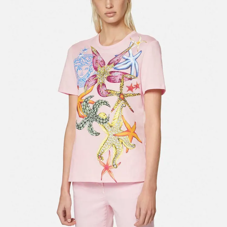 VERSACE T-Shirts Women's Pink-2