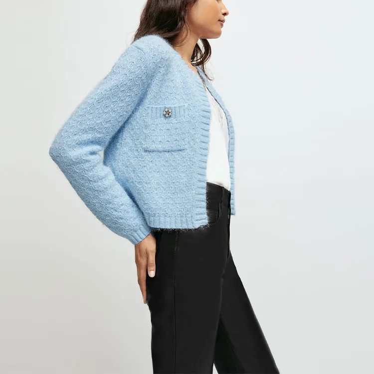 Maje Crop Tops Women's Blue-3