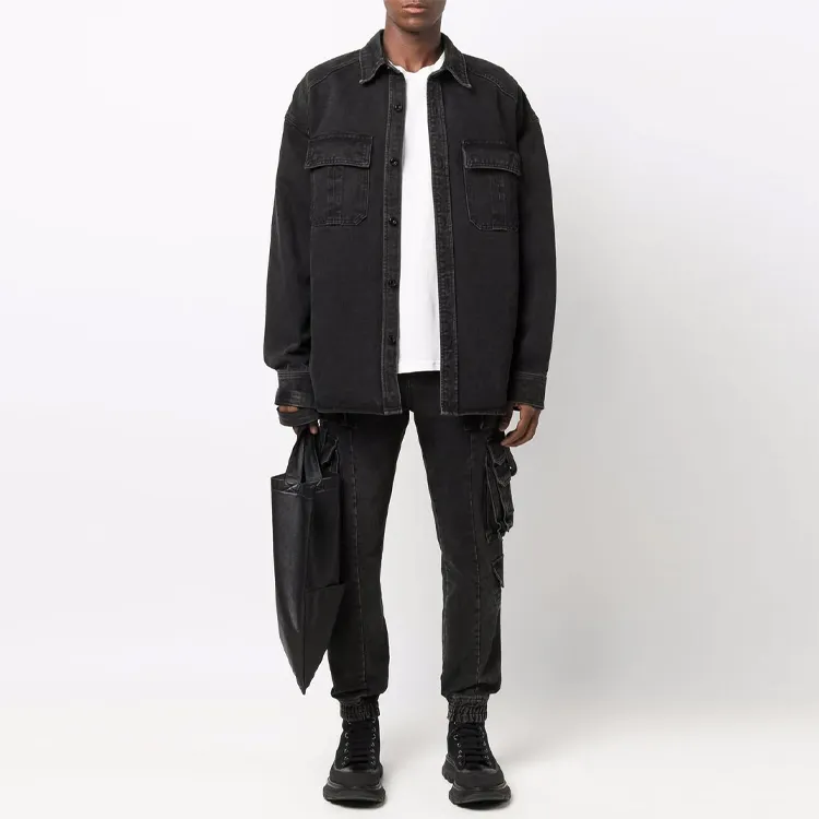 JUUN.J Denim Jackets Men Black-1
