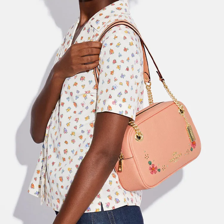 COACH Cammie Leather Handbag, Shoulder Bag Tubas Women's Pink-4