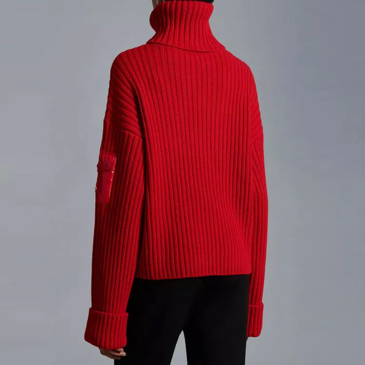 Moncler FW22 Loose Fit Sweater Women's Red-3