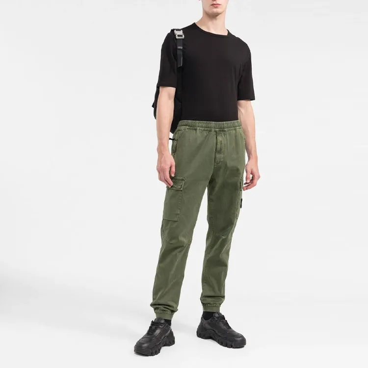 STONE ISLAND Logo Patch Cargo Pants-1