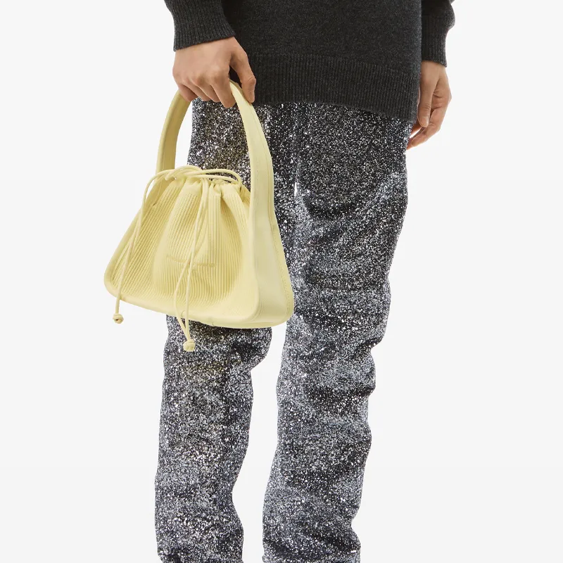 Alexander Wang Ryan Polyester With Nylon Handbag Trumpets Women's Light Lemon Yellow-5