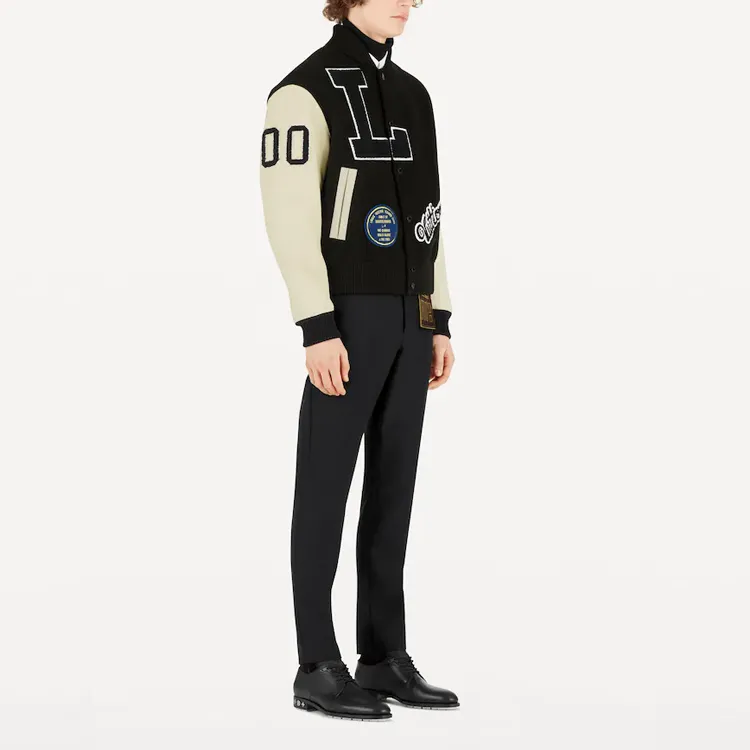 LOUIS VUITTON New Quarterly Products Of LV SS22 Baseball Jacket Men's Black-3