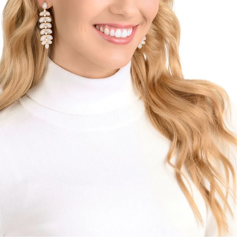 Swarovski Baron Earrings Women's Rose Gold-2