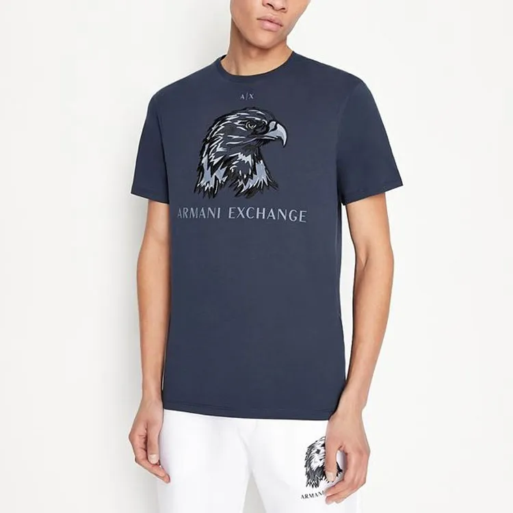 ARMANI EXCHANGE T-Shirts Men Navy Blue-1