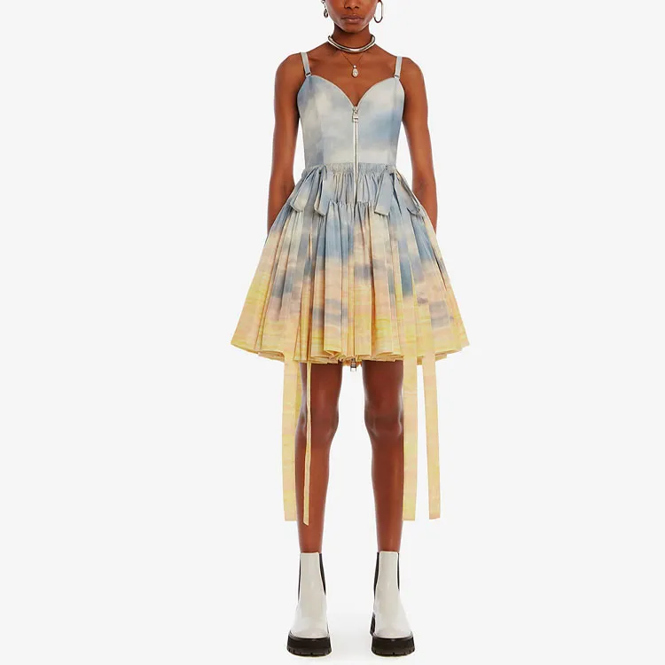 Balenciaga Sleeveless Dress Women's Yellow-1