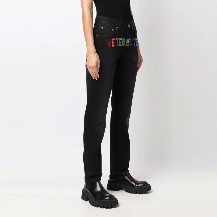 Vetements Jeans Women's Black-3