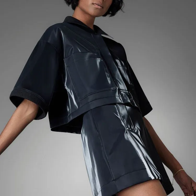 Adidas Blue Version High Shine Skirt Black-5