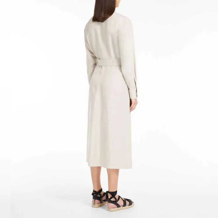 MaxMara Long Sleeved Dresses Women's Beige-2