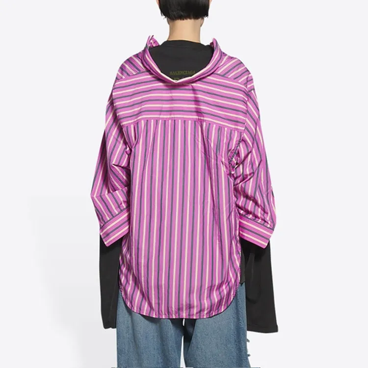 Balenciaga BB CORP FW21 Shirt Women's Pink-3