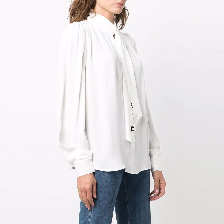 Elisabetta Franchi Foulard-scarf Crepe Shirt-2