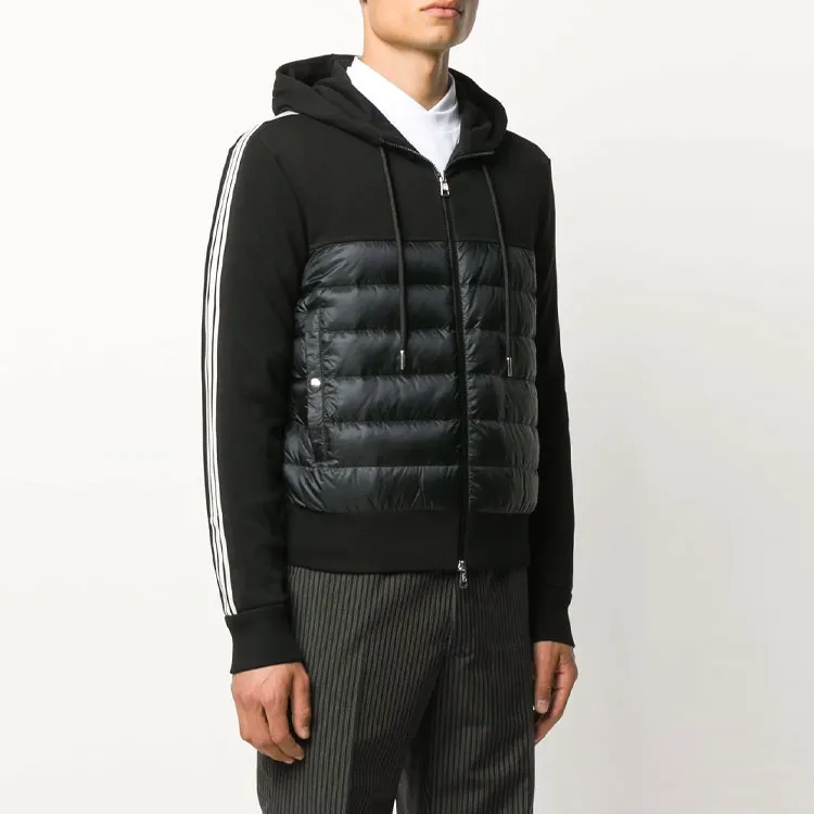 Moncler FW21 Solid Color Hooded Down Jacket Men's Black-3