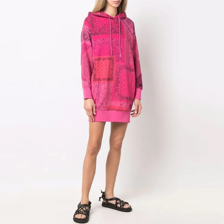KENZO Bandana Print Hoodie Dress-3