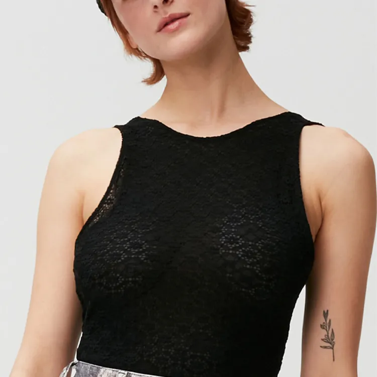 GANNI Bodysuits Women's Black-2