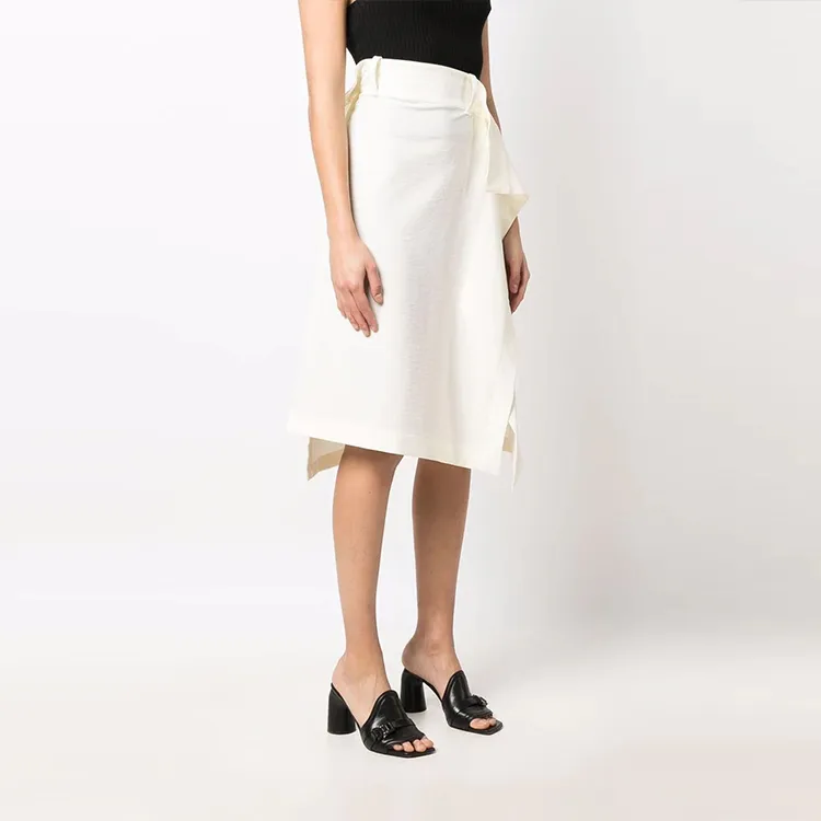 Y 3 Casual Long Skirts Women's White-2