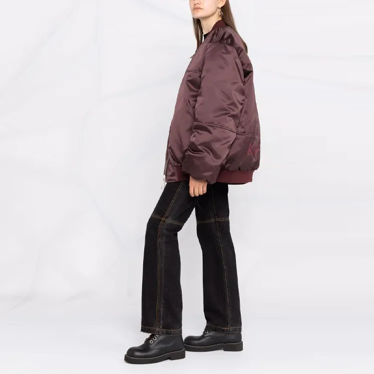 KHRISJOY Zip-Up Padded Bomber Jacket-4