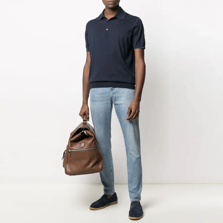 Brunello Cucinelli Short Sleeved Buttoned Polo Shirt-1