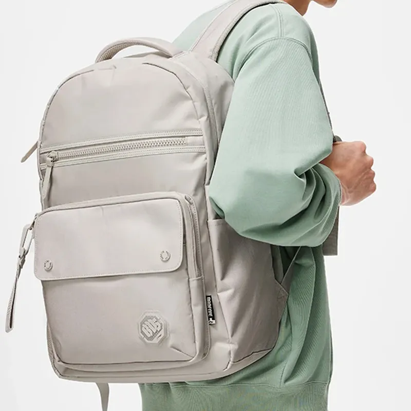 LiNing Polyester Backpack Regular Unisex Moonlight Gray-4