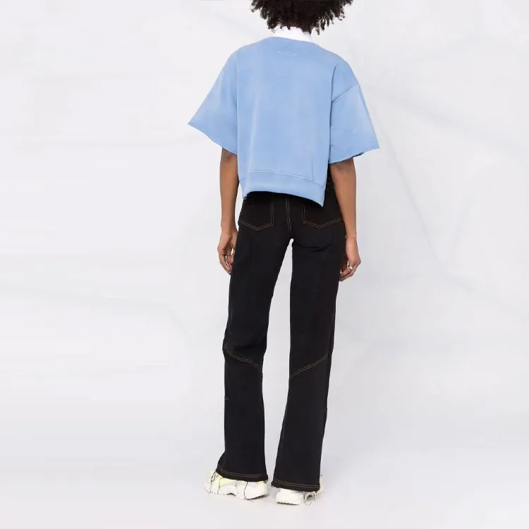 MM6 Maison Margiela Crop Tops Women's Blue-1
