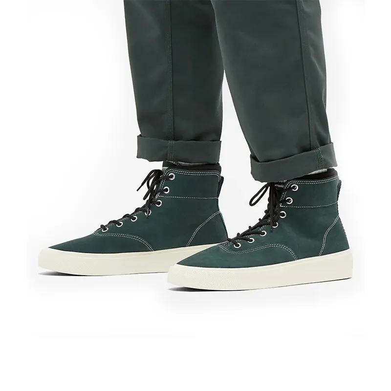 Converse Nubuck Skidgrip Hi Green-5