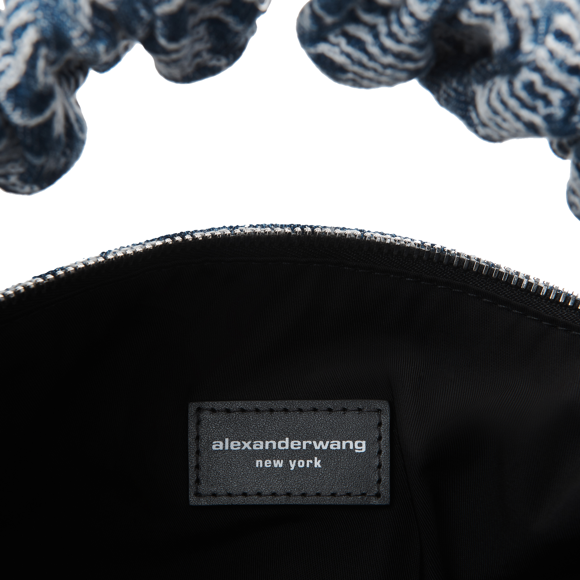 Alexander wang Scrunchie Jacquard Denim Handbag Small