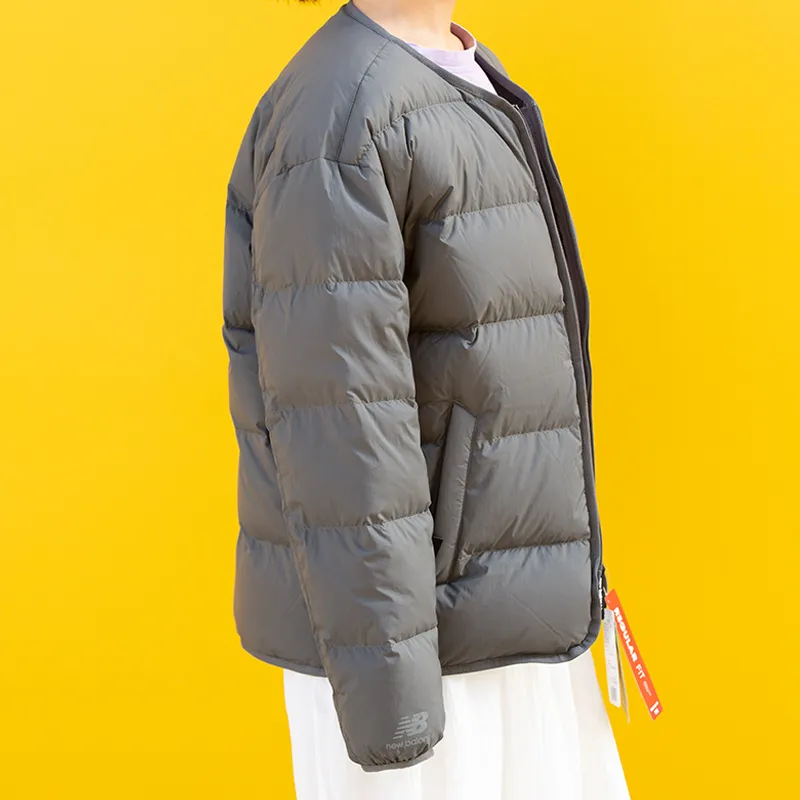 New Balance Down Jacket Unisex Gray-4