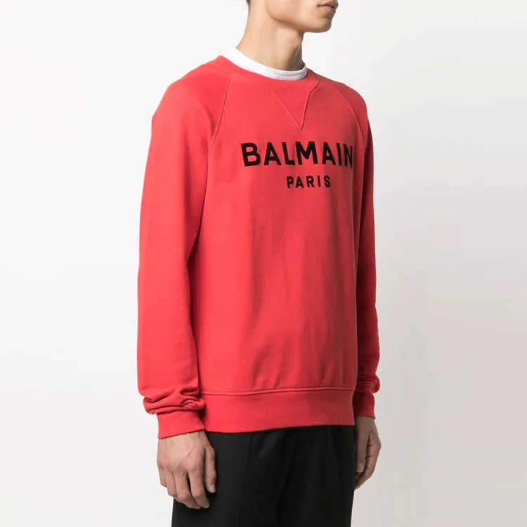 BALMAIN Sweatshirts Men Red-4