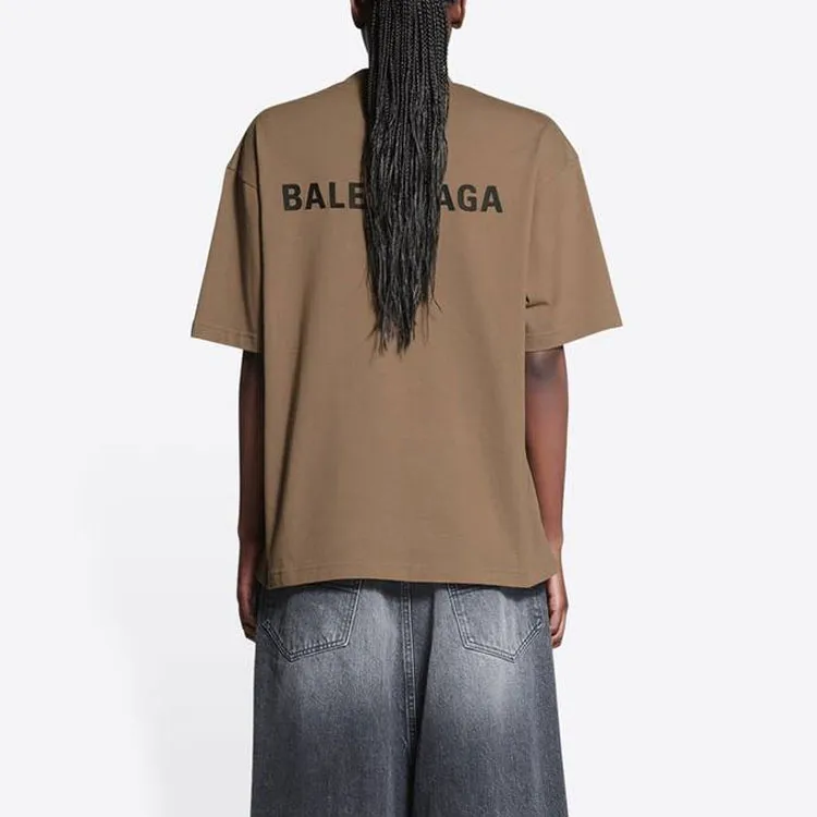 Balenciaga SS22 T Shirt Women's Brown-3