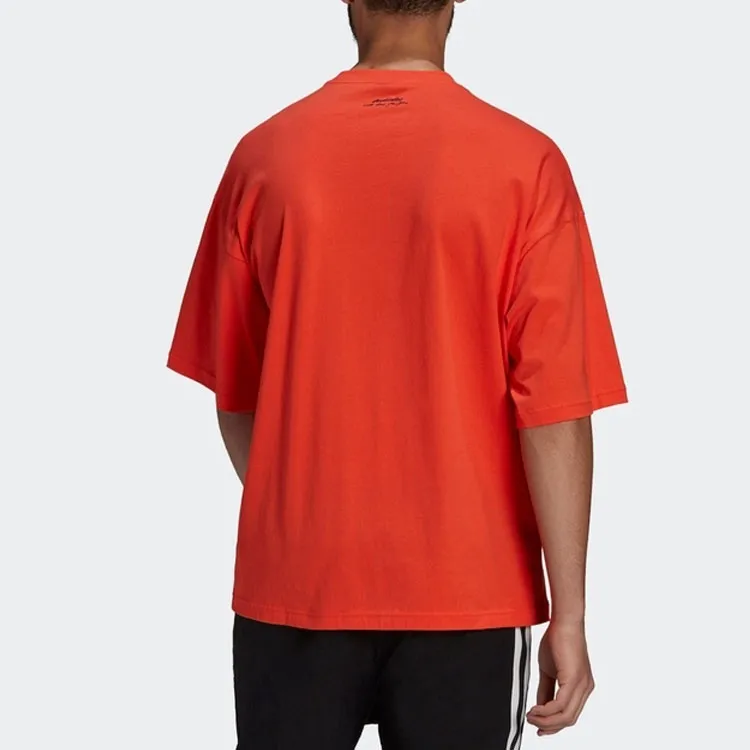 Adidas T Shirts Unisex Half Neon Red-3