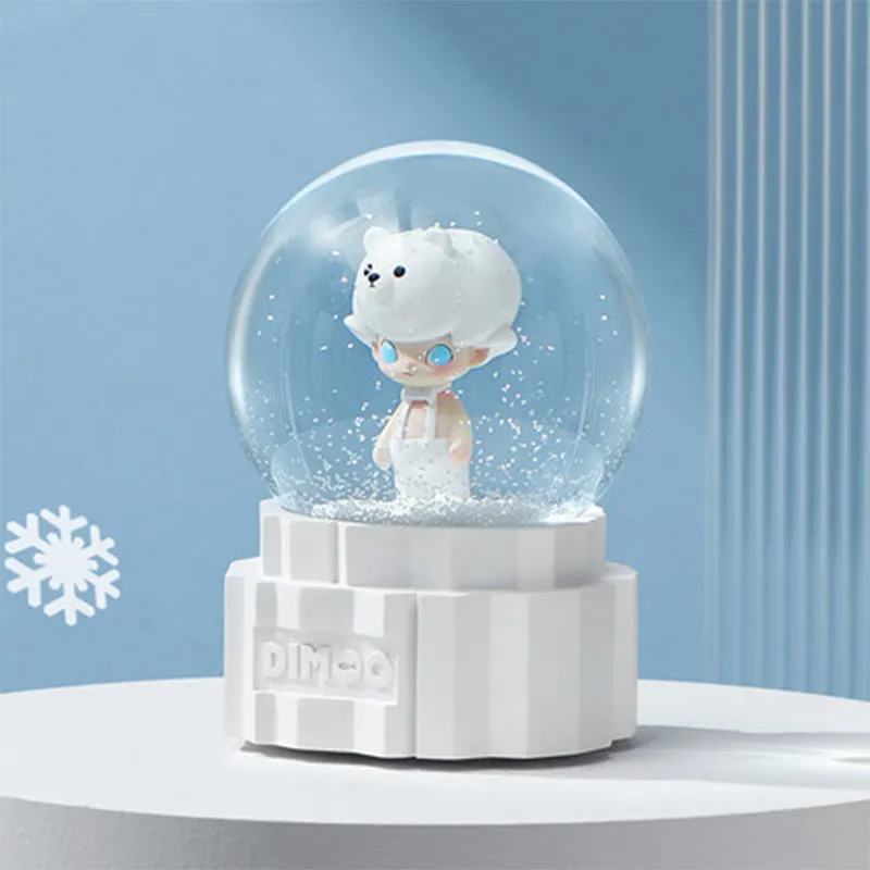 POP MART DIMOO Aquarium Collection Polar Bear Crystal Ball Trend Based Products 17cm-4