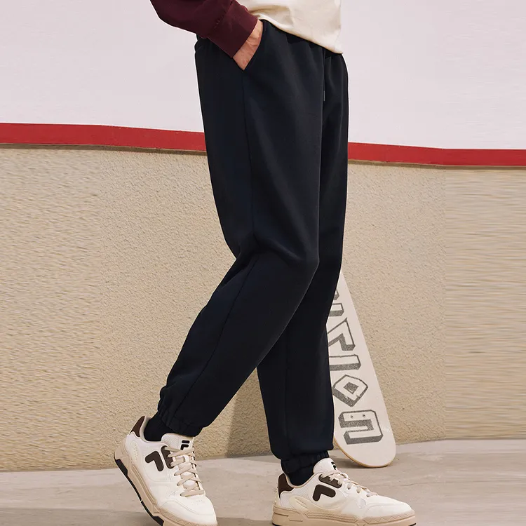 FILA FUSION FOB Series Knitted Sweatpants Men Black-2