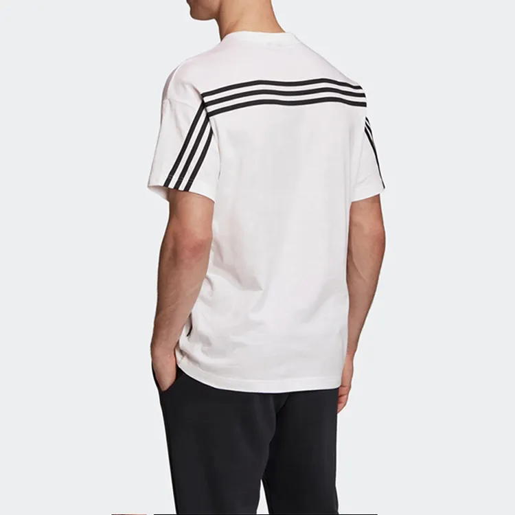 Adidas Drop Shoulder Sleeve T Shirt Men's White-3