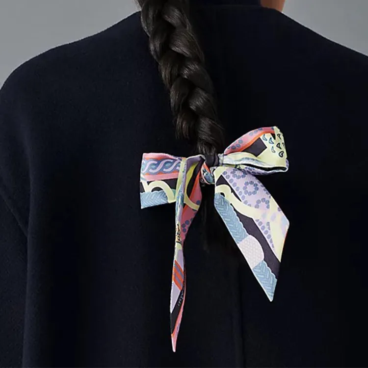 HERMES Fantaisie D'Etriers Silk Scarves Women's Multicolor-1