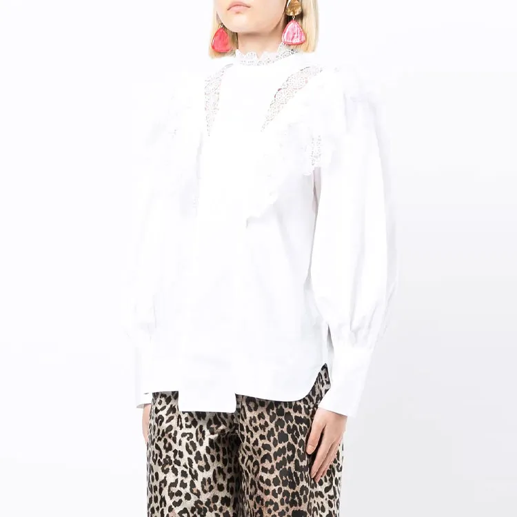 GANNI Shirts Women's White-3