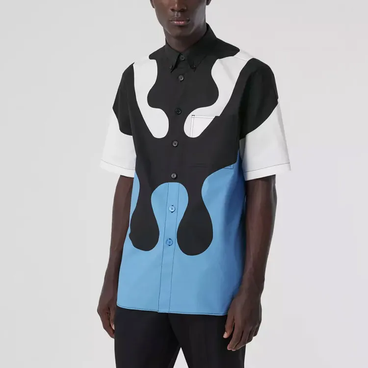Burberry Abstract print Button down Cotton Shirt-2