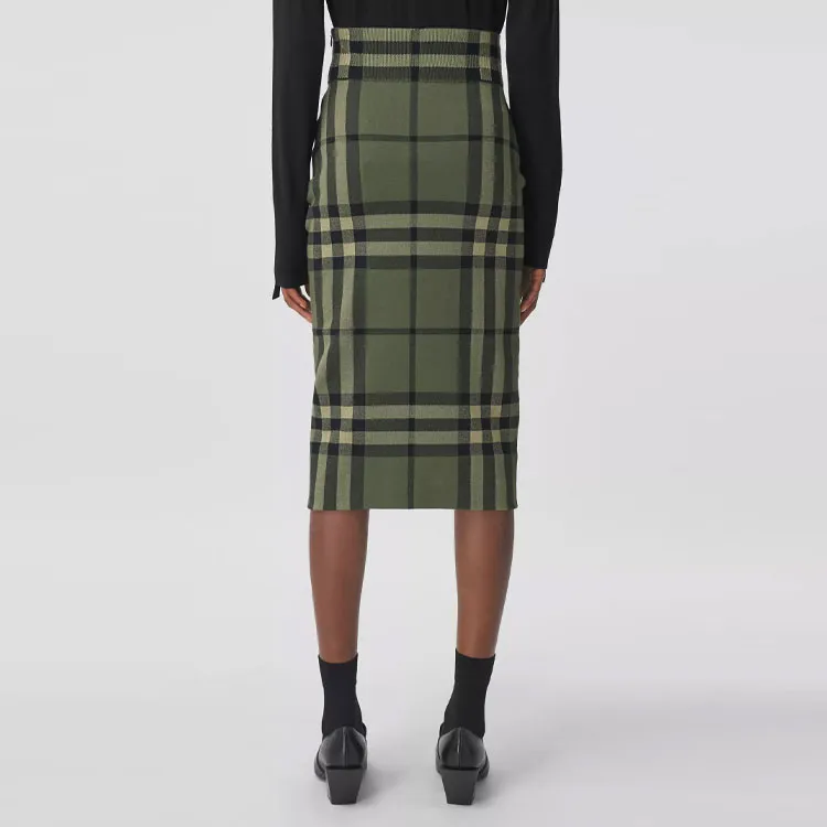 Burberry Casual Long Skirts Women's Green-3