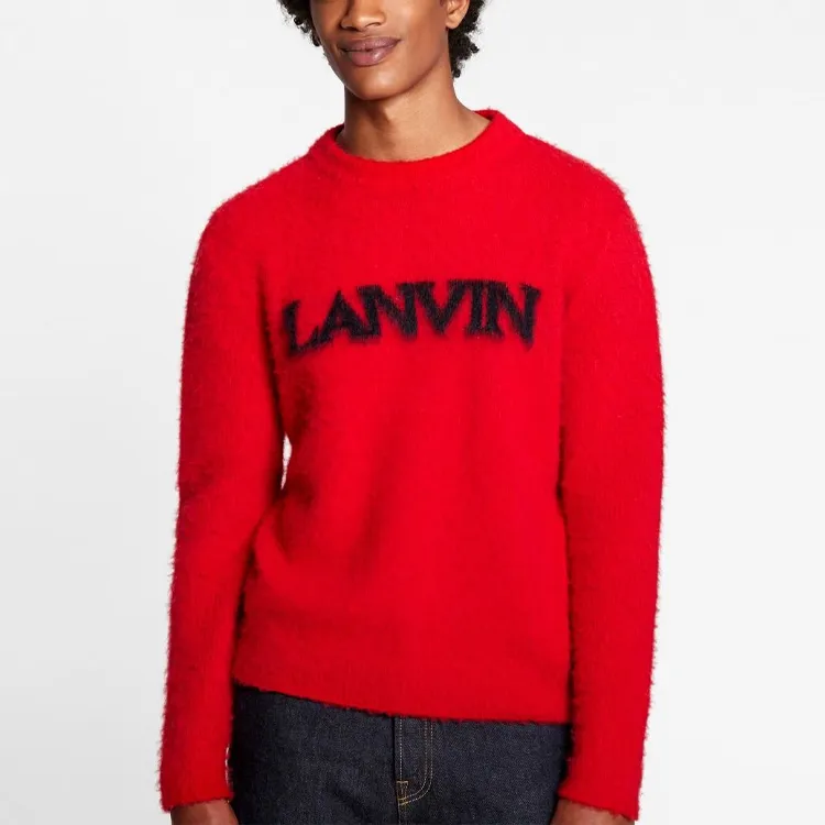 Lanvin Cashmere Sweaters Men Red-4