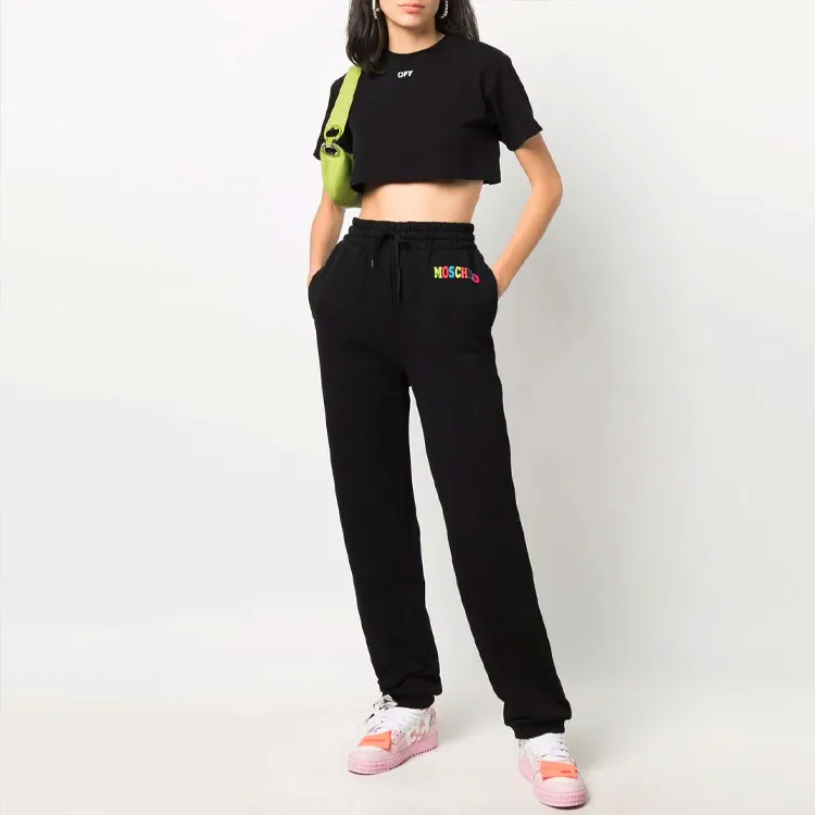 MOSCHINO Knitted Sweatpants Women's Black-1