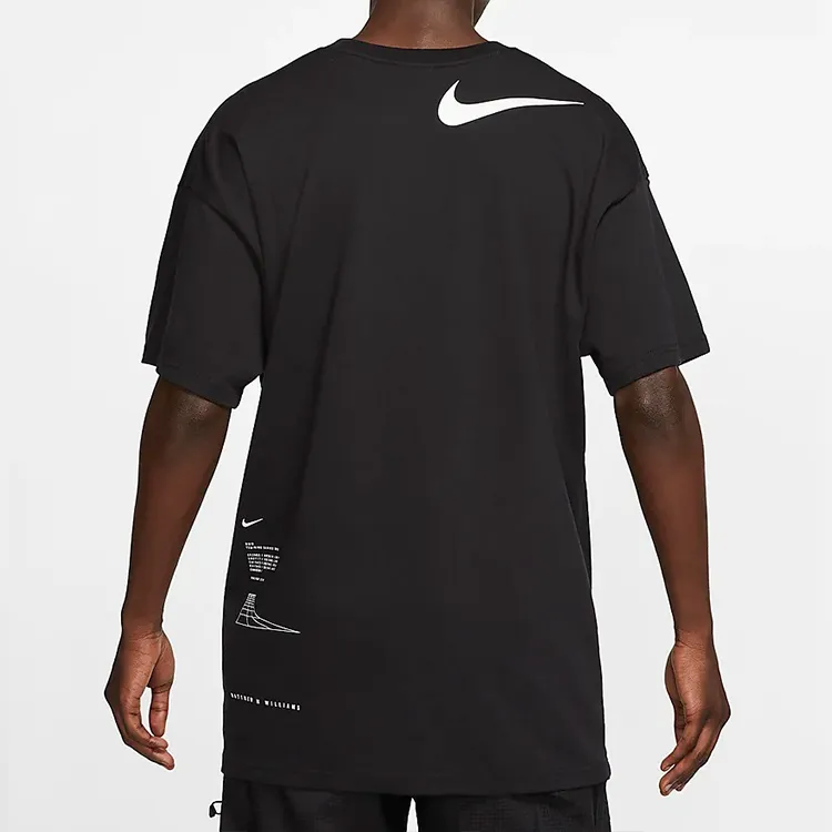 Nike Drop Shoulder Sleeve T-Shirt Men's Black-4