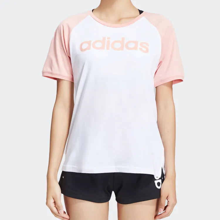 Adidas Neo T Shirts Women's White Pink-4