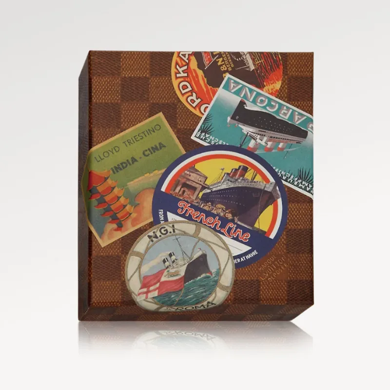 LOUIS VUITTON OCEAN LINERS LABELS Postcard Box Trend Based Products Yellow-2