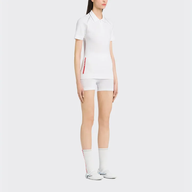 PRADA FW22 Polo Shirt Women's White-3