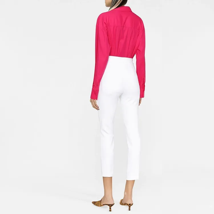 Elisabetta Franchi FW22 Casual Pants Women's Ivory White-1